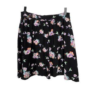 Yumi Kim Black Floral Print Mini Skirt